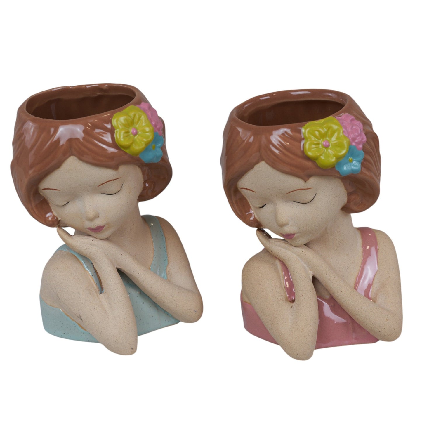 Favor Vase Face Little Girl Flowers CBR