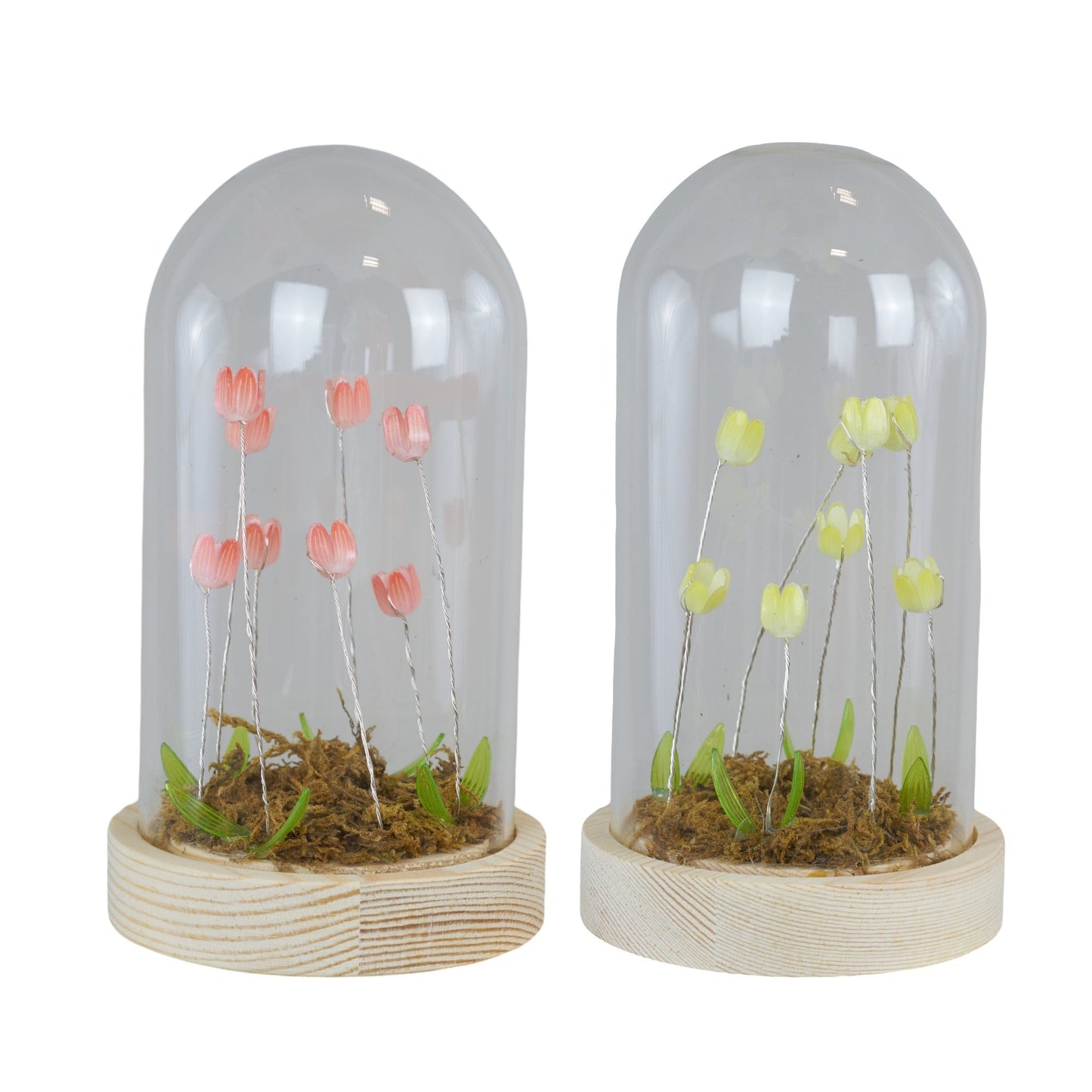 Bomboniera Lampada Cupoletta o Sfera con fiori LED Melograno