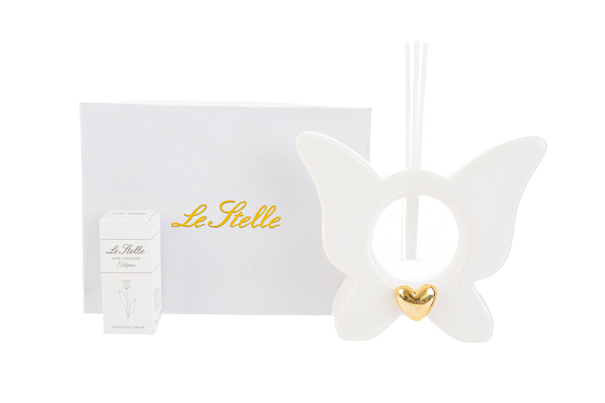 White Butterfly Porcelain The Stars Air Freshener Bomboniera