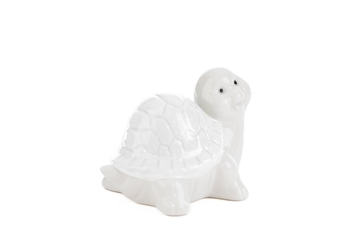 White Porcelain Turtle Favor or Placeholder Le Stelle