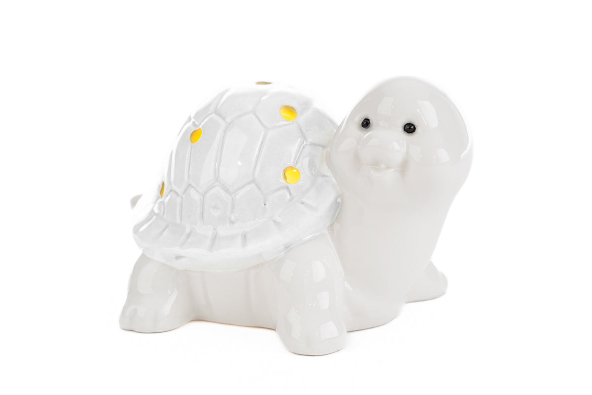 Faveur d'étoiles LED en porcelaine de tortue blanche