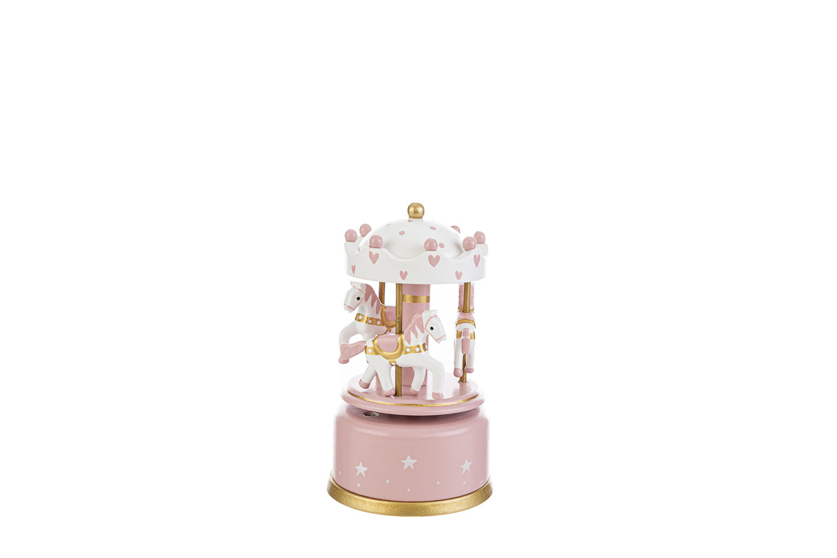 Faveur de carrousel en bois rose Le Stelle Carillon