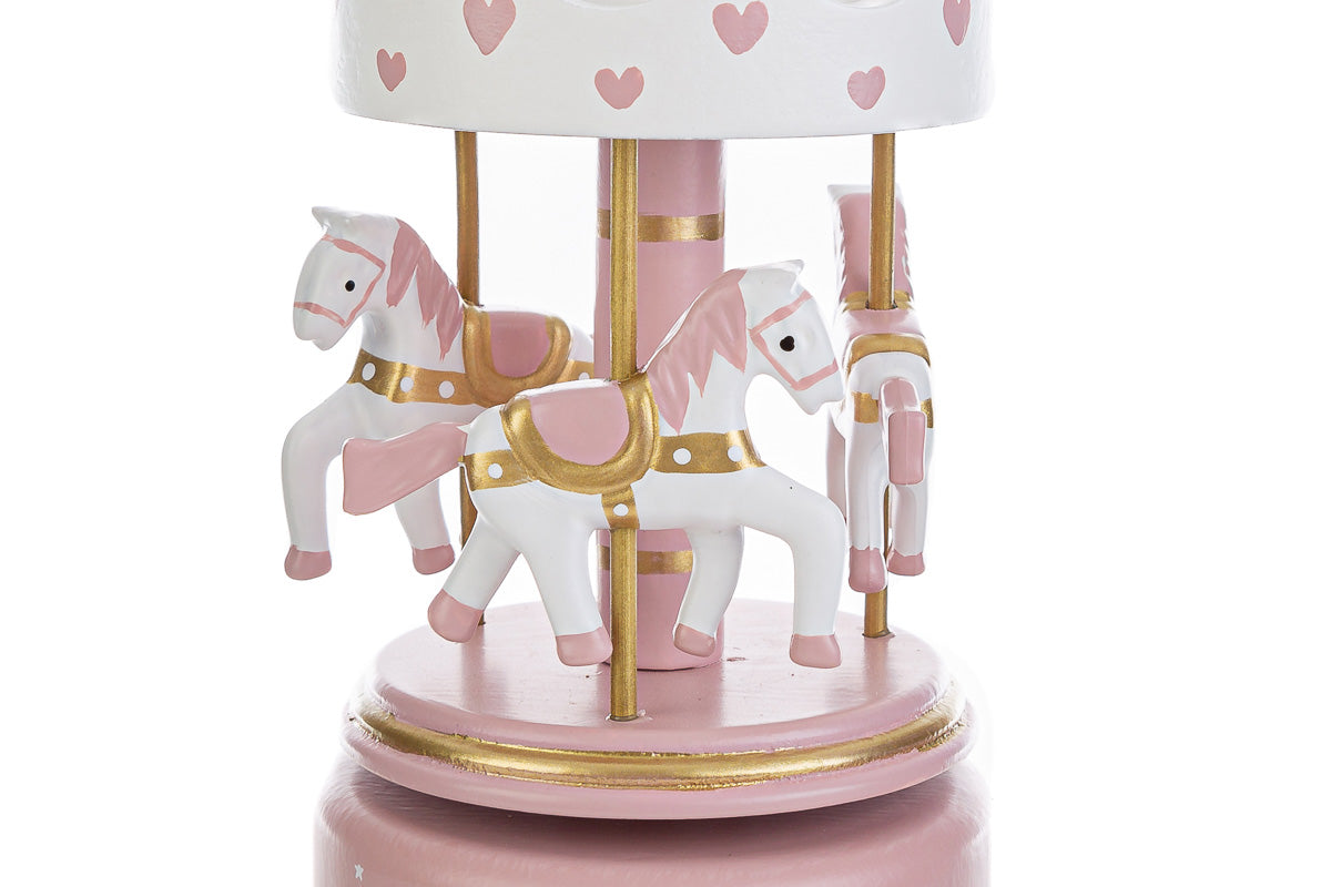 Faveur de carrousel en bois rose Le Stelle Carillon