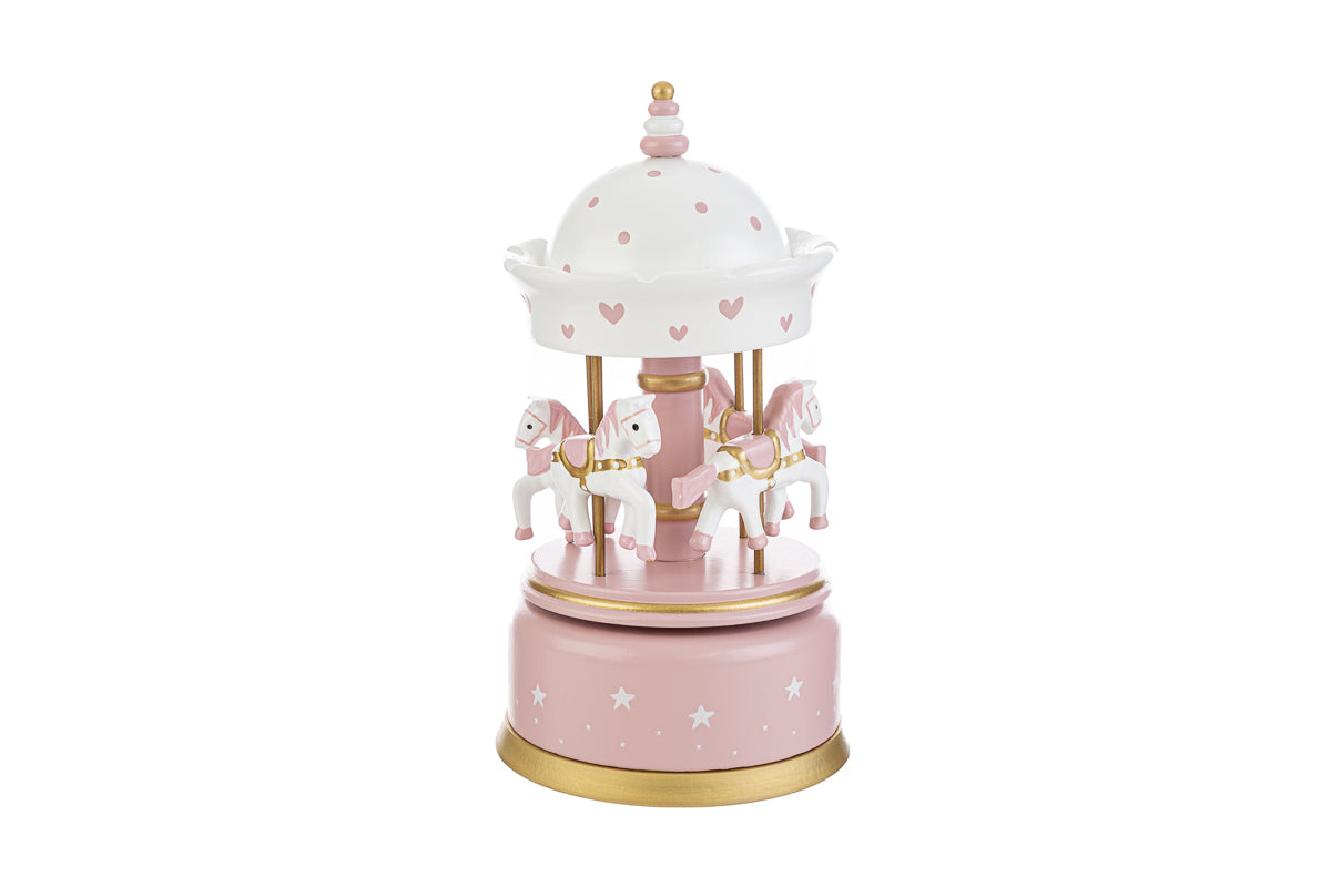 Faveur de carrousel en bois rose Le Stelle Carillon