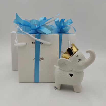 Porcelain Elephant Led Stars Favor