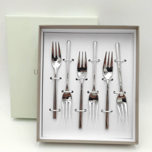 Favor Set of Assorted Metal Circus Forks with Stars 