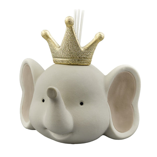 Led Elephant Crown Air Freshener in Satin Porcelain