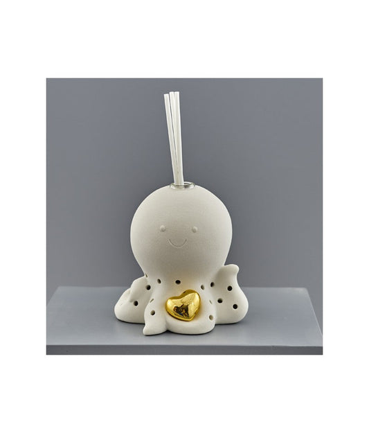 Octopus Led Satin White Porcelain Perfumer Favor